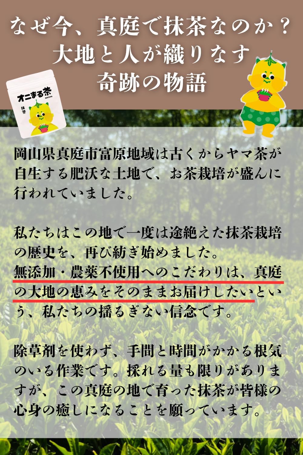 Onimarucha, Authentic Matcha, 1.8 oz (50 g) (Approx. 30 Cups) (1 Bag), Made in Japan, No Pesticides, Additive-free, Powder, Powder, Healthy Life, Metal Detector Tested, Maniwa City, Pesticide-free