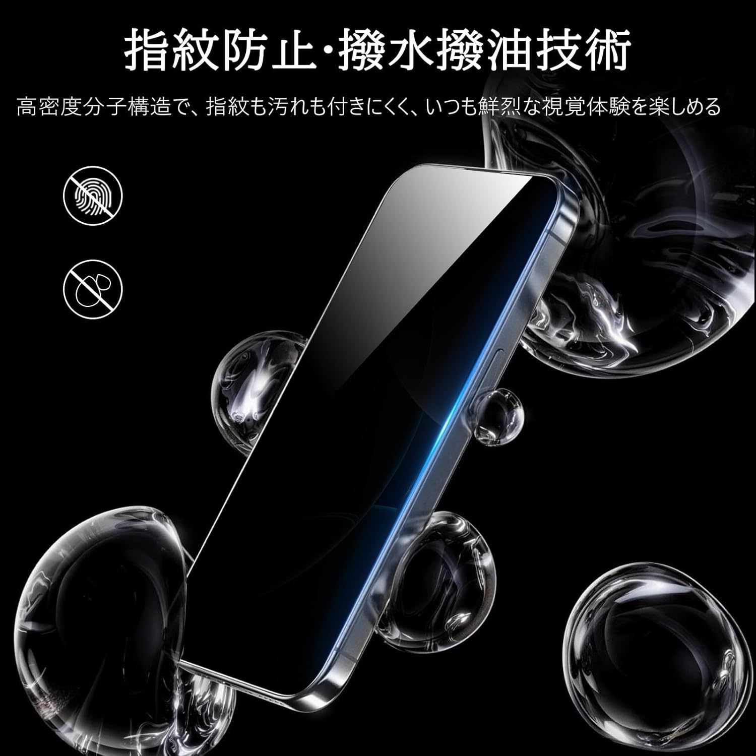 XungHo 360 Degree Peeping Prevention, Glass Film for iPhone 16, Film 360, Omnidirectional Peeping Prevention, Full Protection, Up/Down, Left, Invisible, Tempered Glass Filter, Screen Protection Sheet