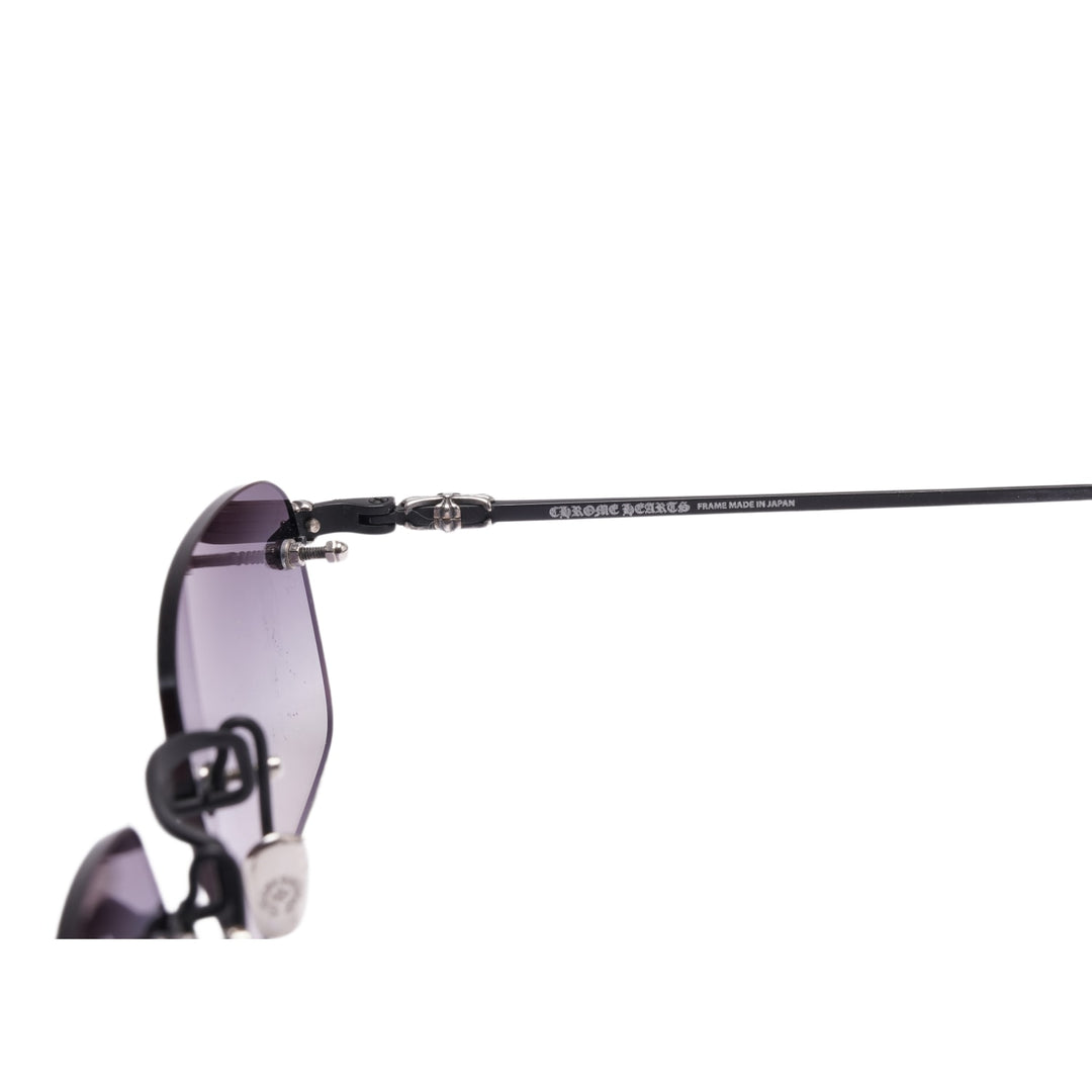 CHROME HEARTS 'SINNERGASM II' BLACK/SILVER SUNGLASSES