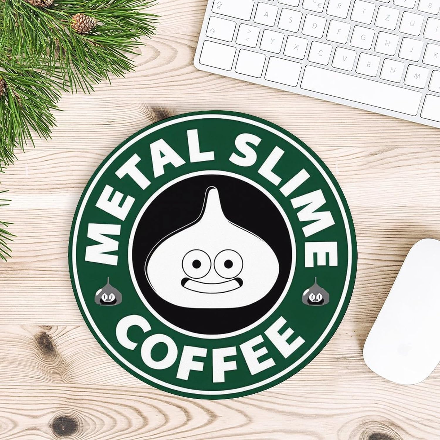 Mouse Pad Waterproof Durable Easy to Clean Non-Slip Rubber Sole for Office Gaming Stylish Cute Anime Character Unisex (Green)