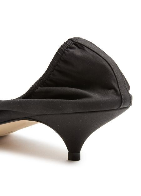 THE ROW Liisa Kitten heel pumps in cotton - Image 5