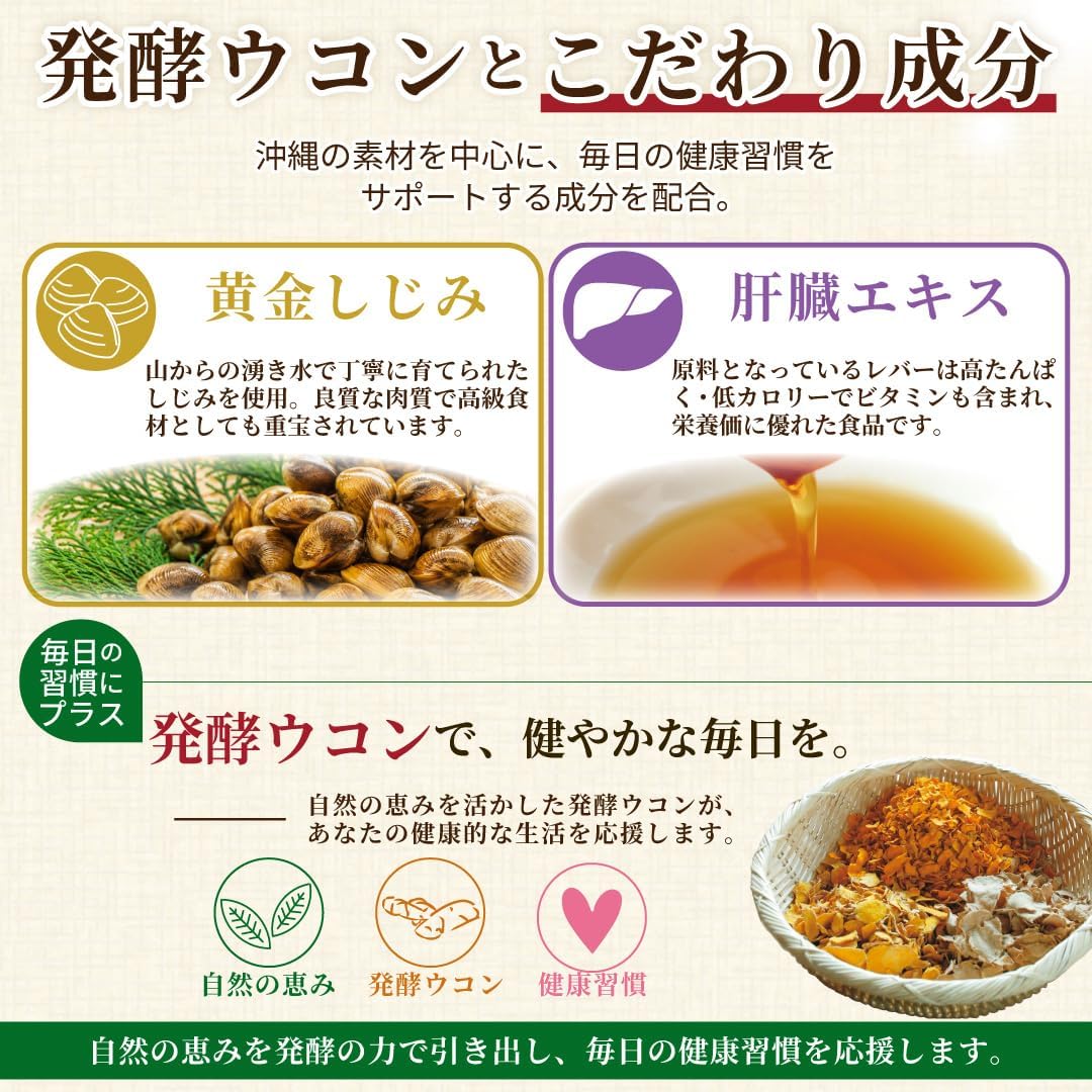 Shimanoya Ryuku Fermented Turmeric Supplement (Contains 3 Types of Turmeric