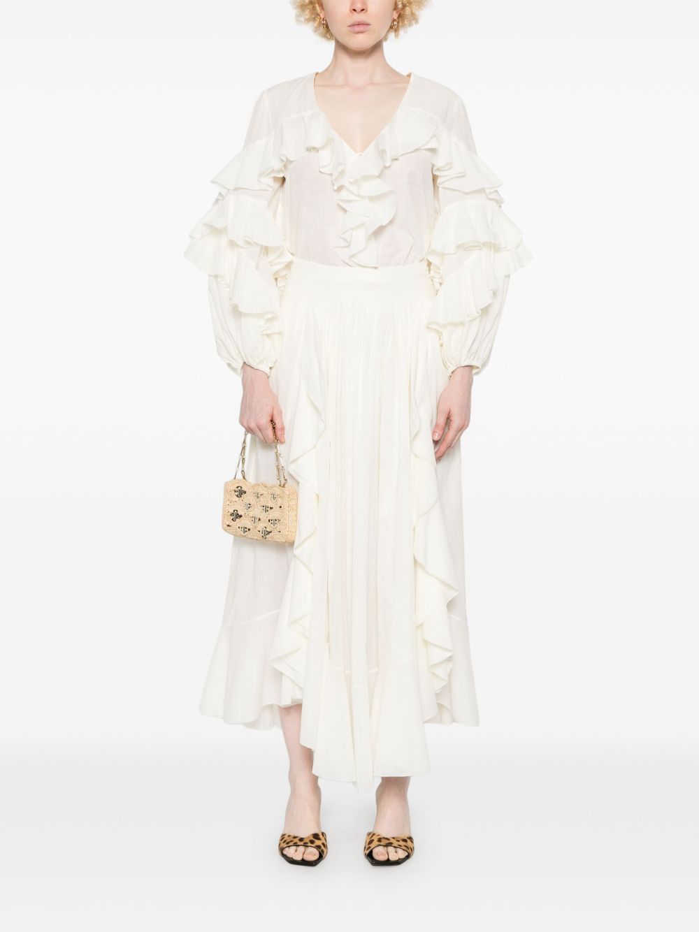 Zimmermann ZIMMERMANN ACACIA COTTON MAXIスカート - Image 5