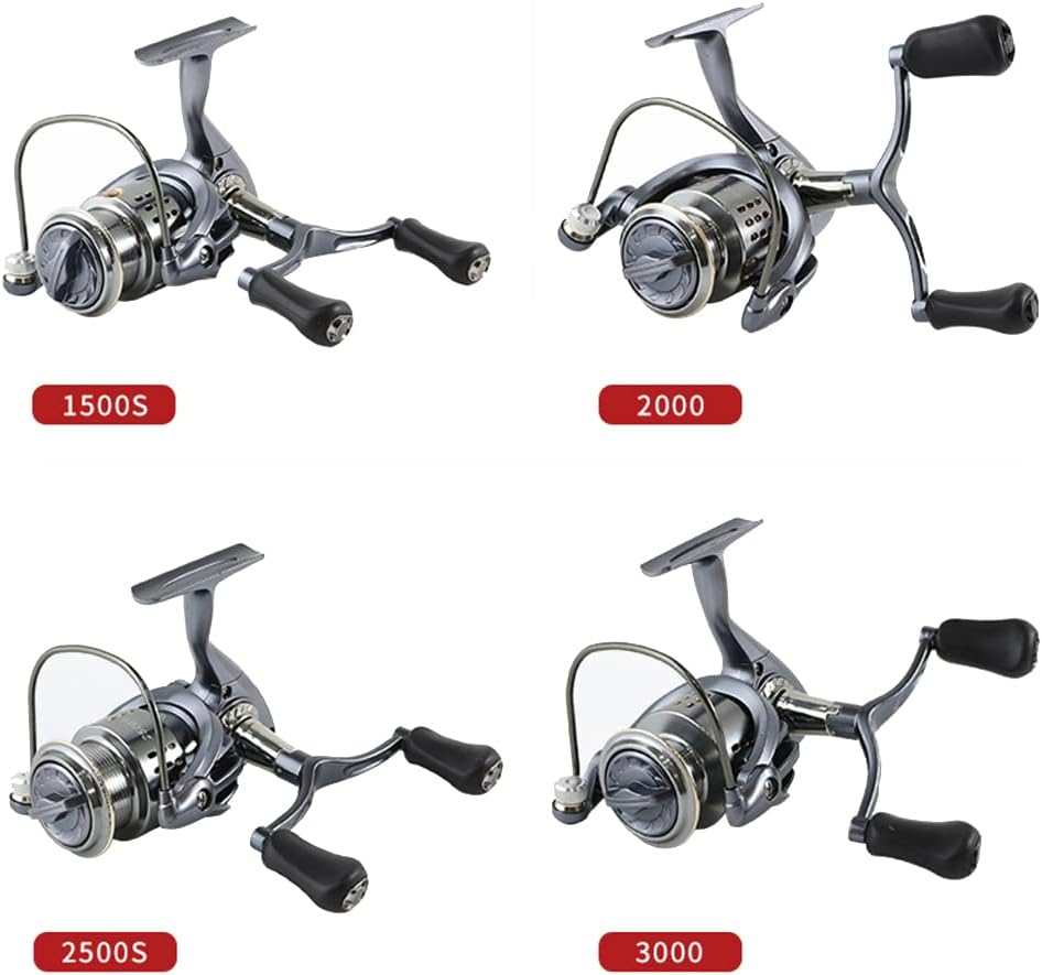 Reel Fishing 2500S 6.4:1 Spinning Reel Double Handle Grip Fishing Gear Fishing Reel