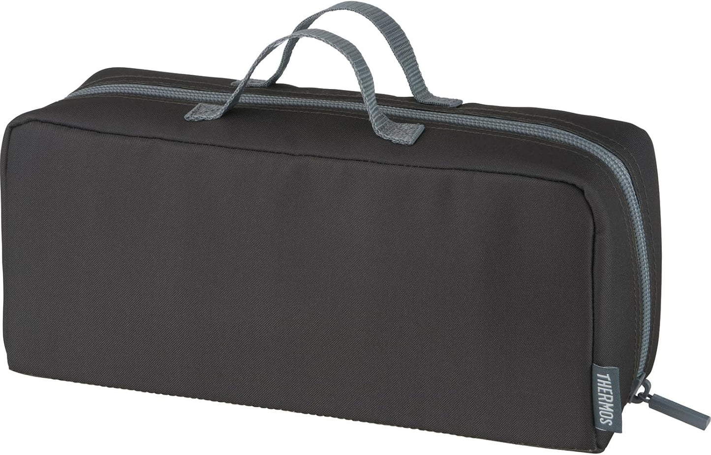 【Dishwasher Compatible Model】 Thermos Vacuum Insulated Soup Lunch Set 1.0L Black Gray with Insulated Structure Dedicated Pouch, Pouch Washable, Container Microwave Safe, Bento Box JEH-1000 BKGY