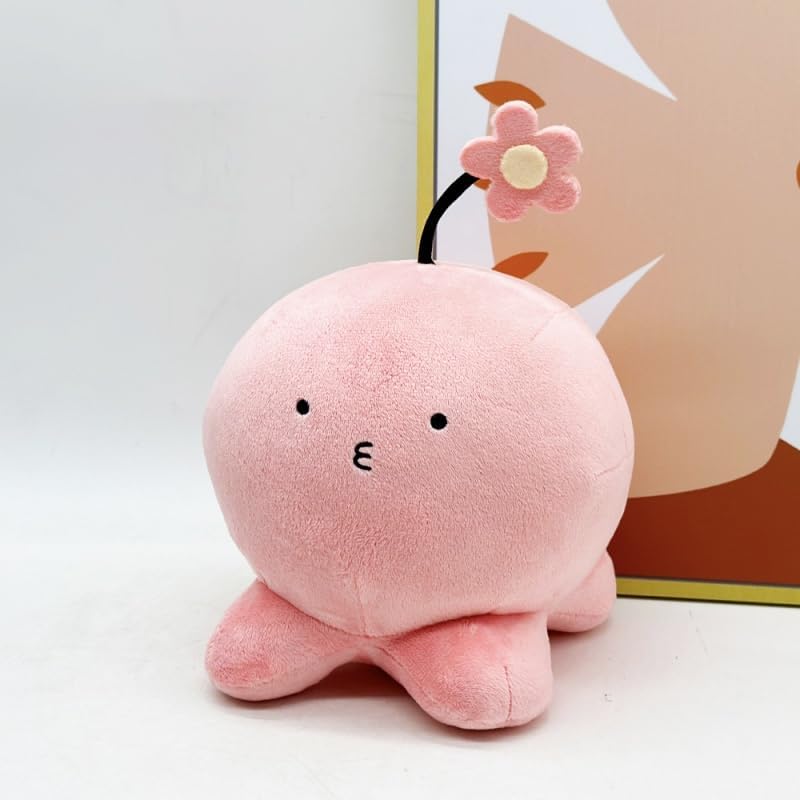 HIYOKU Anime Plush Toy 7.9 inches (20 cm), Cute, Soft, Fluffy, Body Pillow, Toy, Students, Sleeping, Warming Hands, Figurine, Anime Goods, Moe Goods, Fashionable (Pink Octopus)