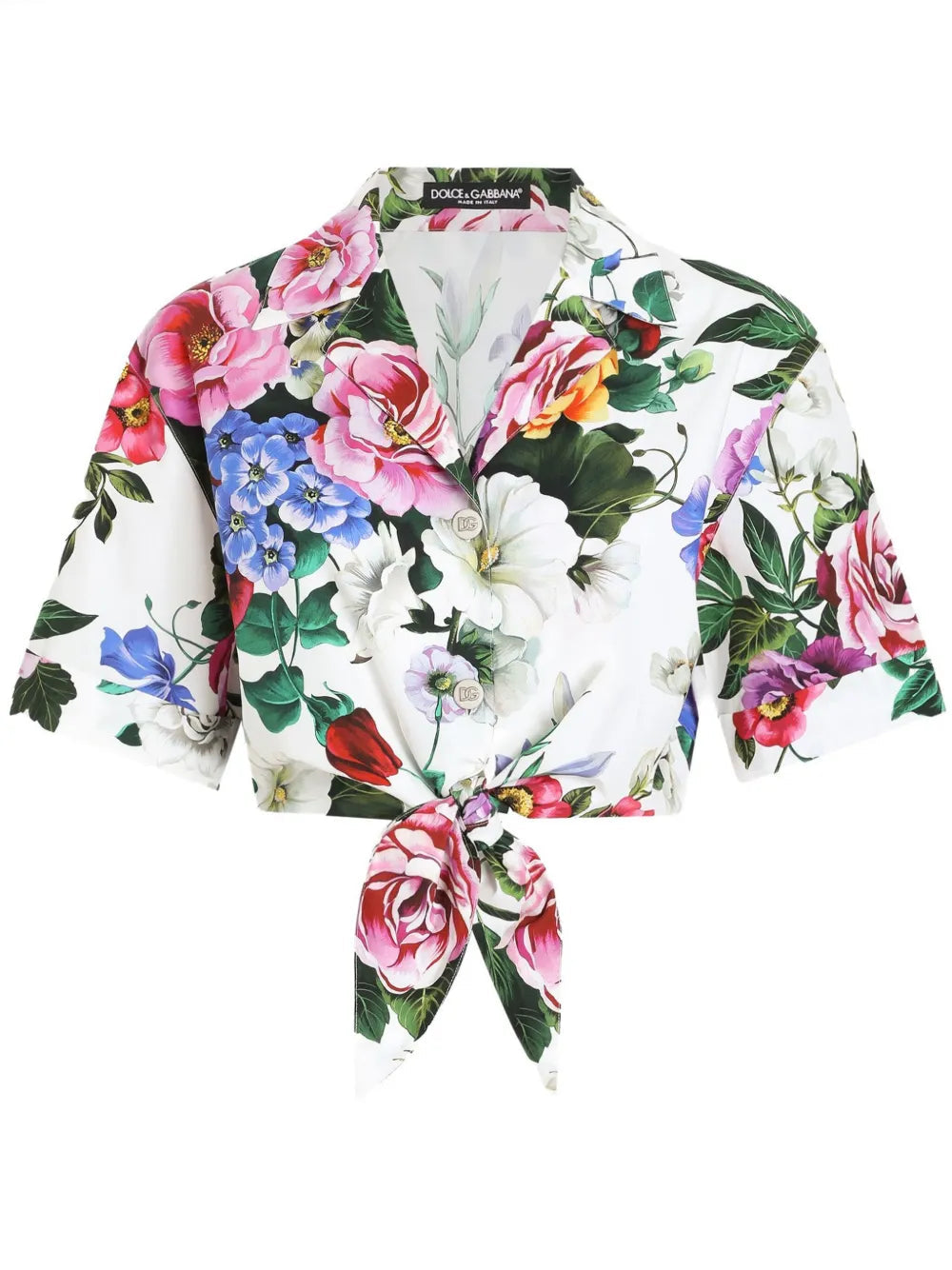 Dolce  Gabbana フラワープリントの弓付きのドルチェ＆ガッバーナシャツ - Image 5