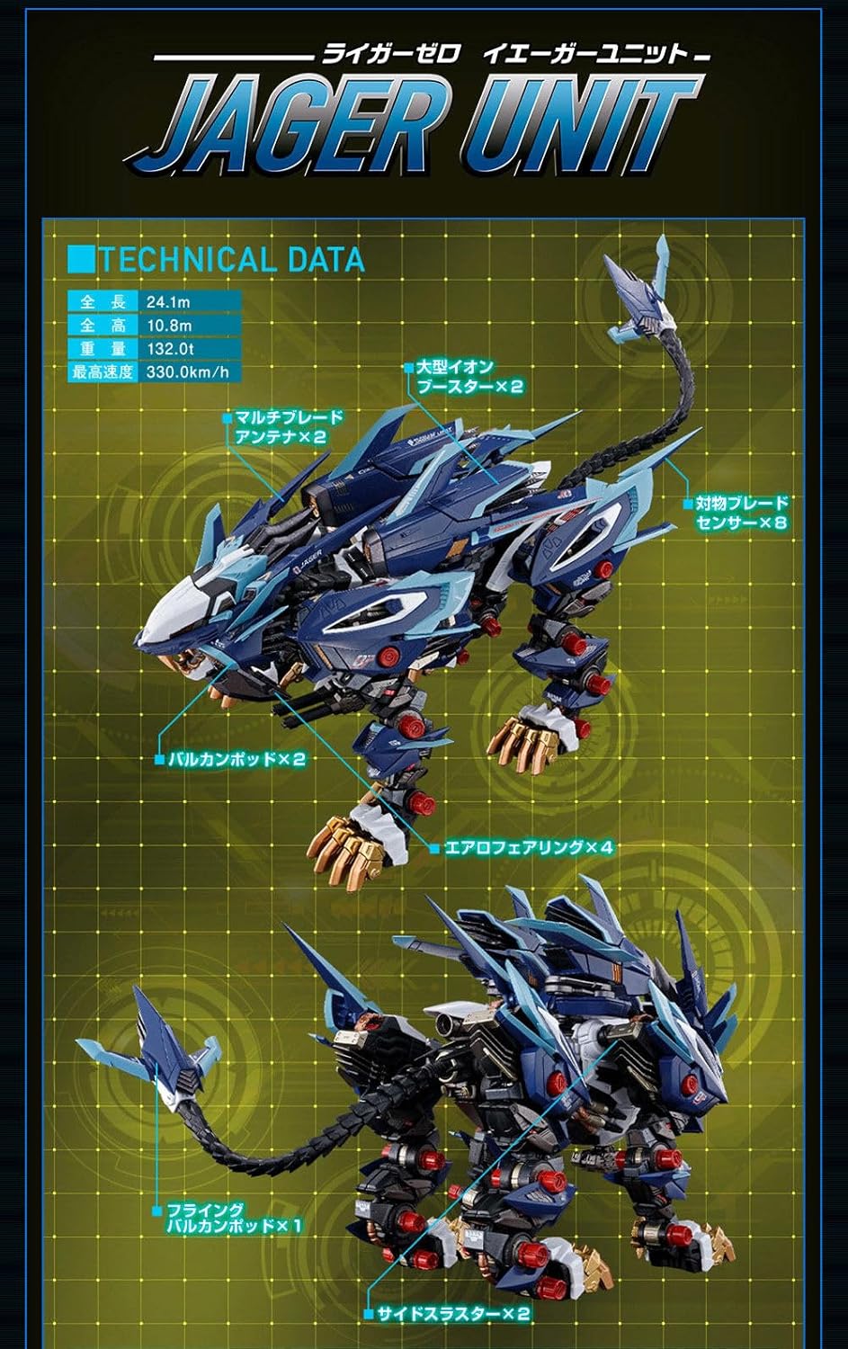 ZOIDS Super Alloy RZ-041 Liger Zero Special Changing Armor Set