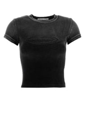 T By Alexander Wang Tによるアレクサンダー・ワン・チョーク特大綿Tシャツ - Image 5