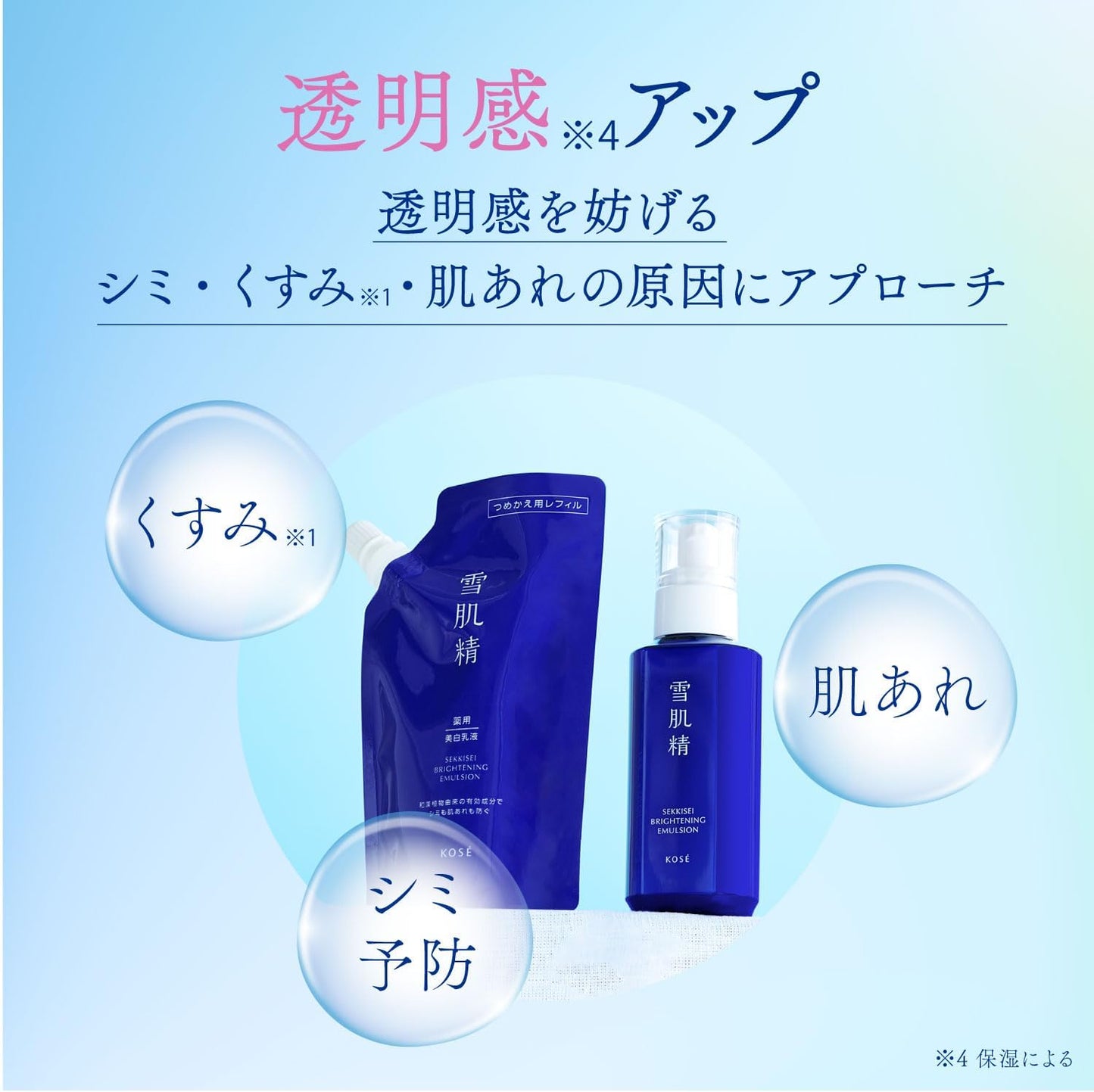 Sekkkisei Whitening Emulsion, Quasi-drug, Medicated Sekkisei Brightening Emulsion, Refill, 120 mL Milky Lotion, Whitening, Skin Blemishes, Dullness, Pearl Barley, Licorice, Chinese Medicine, Japanese