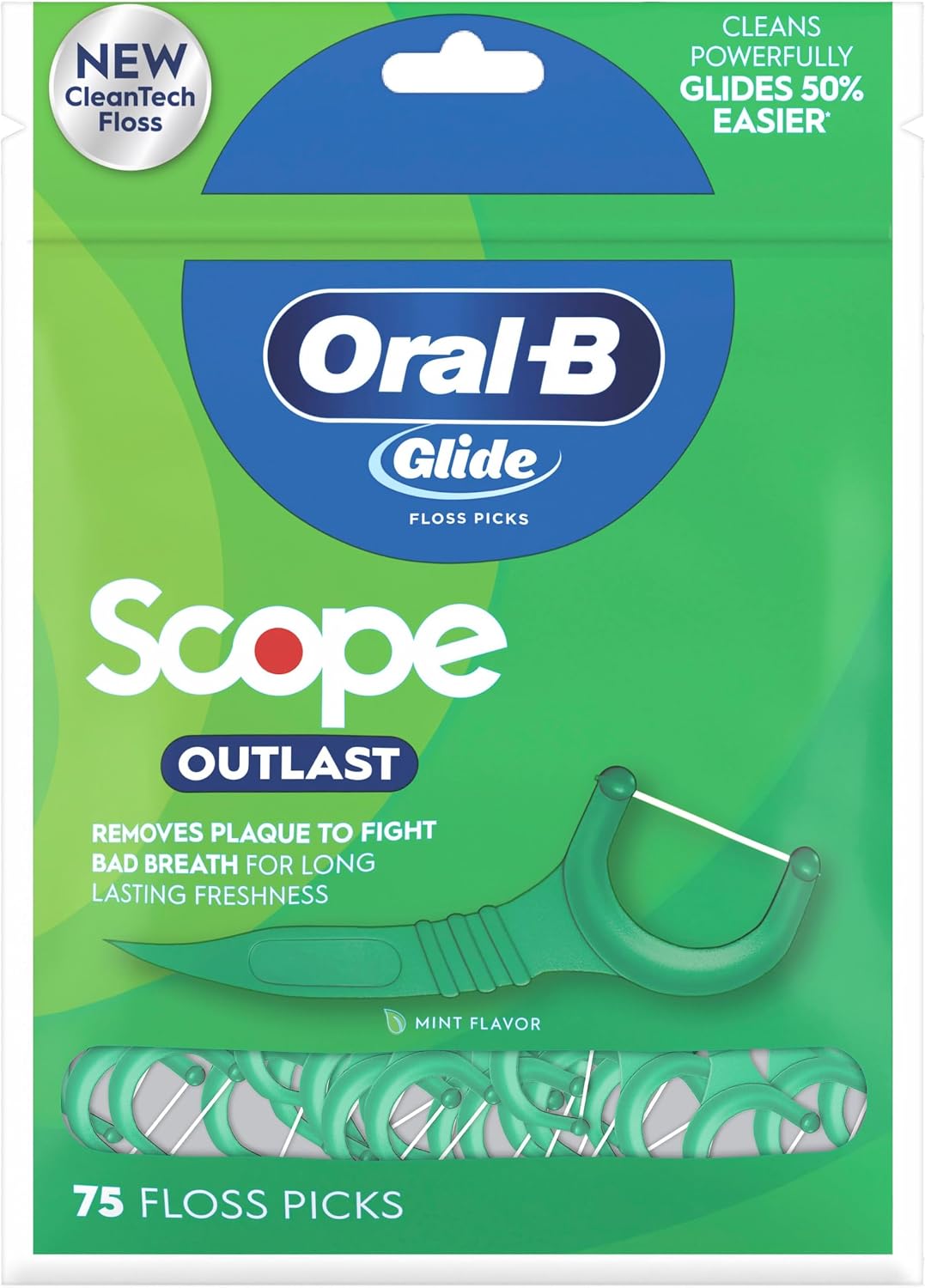 Oral-B ADV Floss Pick W/Scope 75
