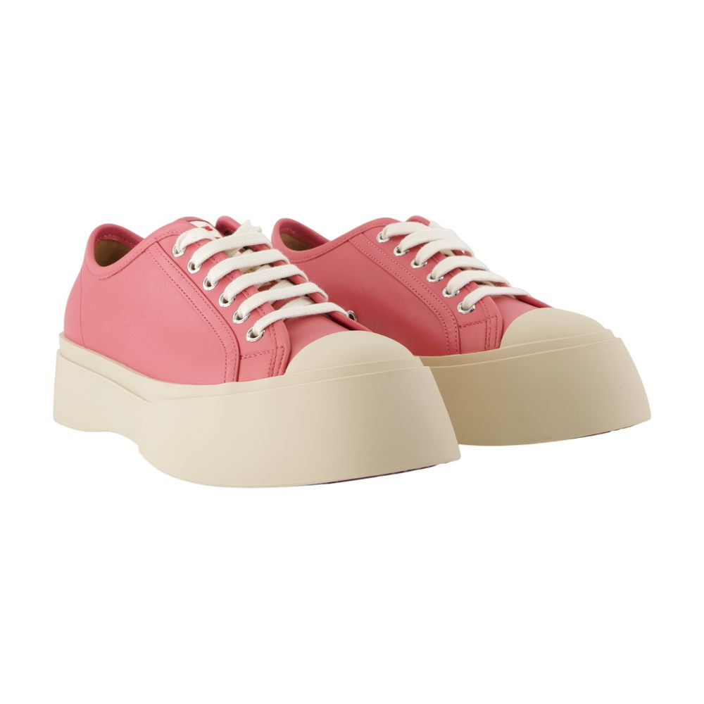 Marni スニーカーマルニレザーピンクを編んだ - Image 5