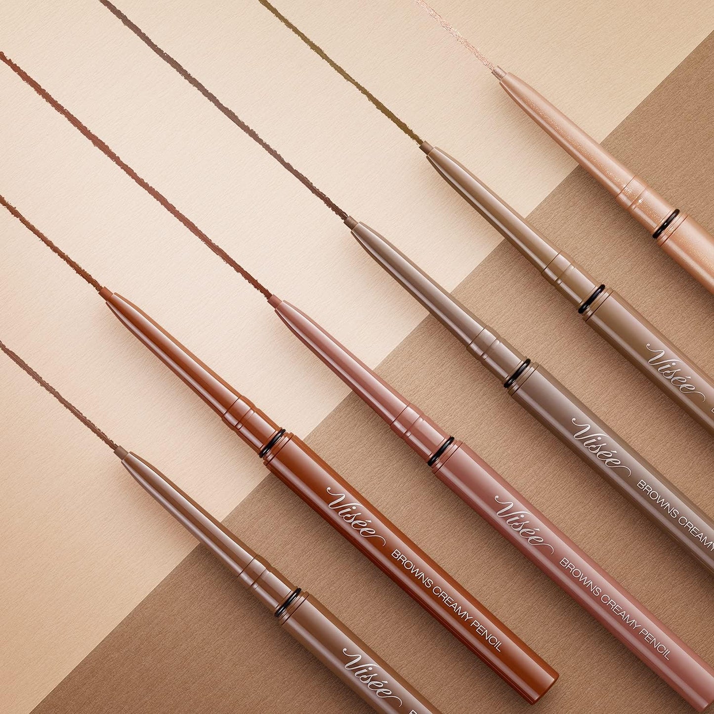 Visee Riche Browns Creamy Pencil Eyeliner Unscented BR303 Greige Brown 0.1g (x1)