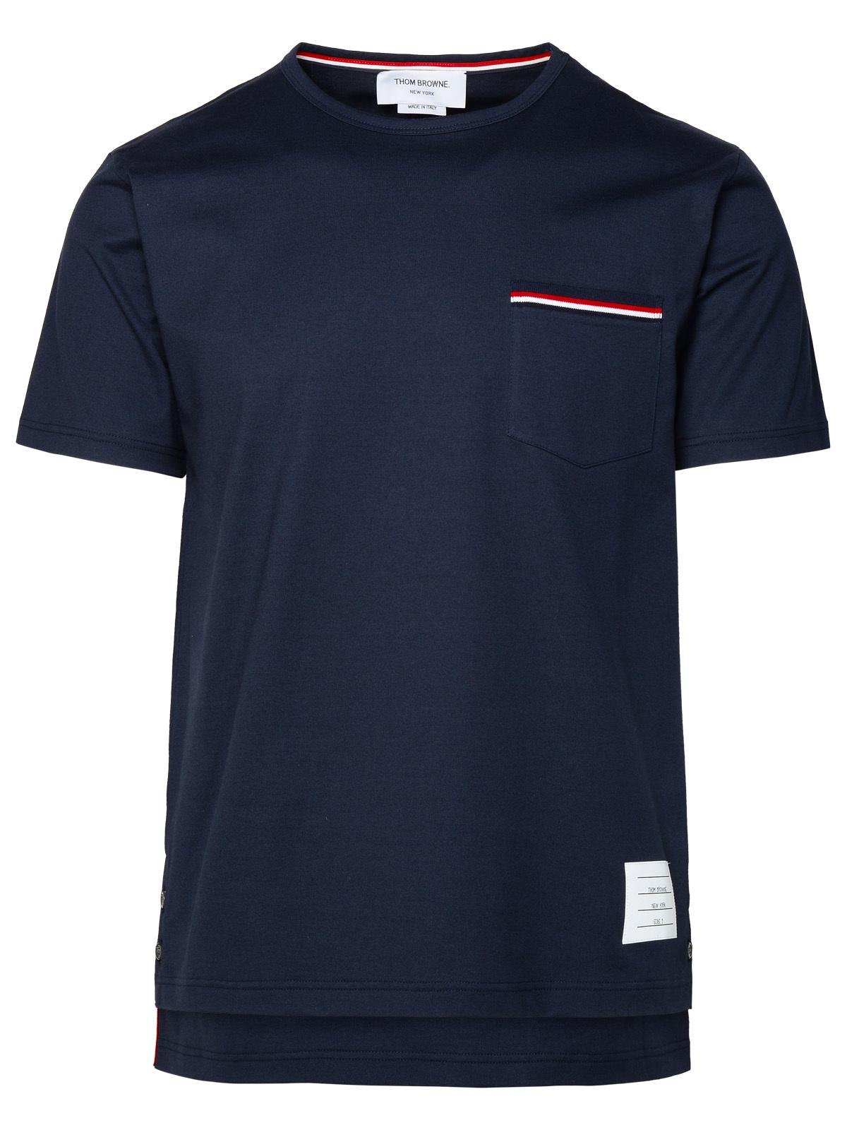 Thom Thom Browne Navy Cotton T Shirt - Image 5