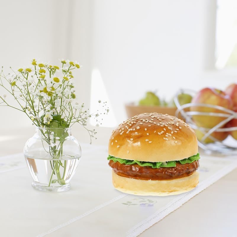 NOLITOY 2pcs Realistic Simulation Hamburger Model Photo Props Food Sample Table Decoration Educational Play Material and Durable