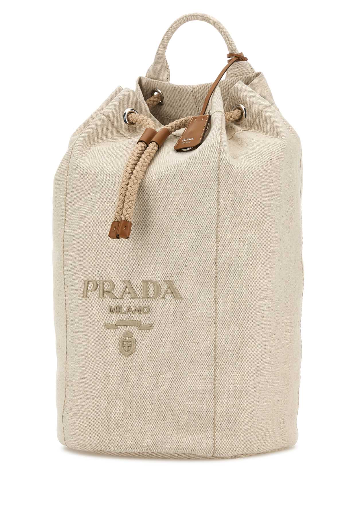 Prada プラダ サンド キャンバス バックパック - Image 5