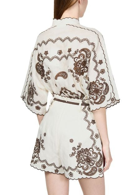 ZIMMERMANN Ascension embroidered short sleeves shirt - Image 5