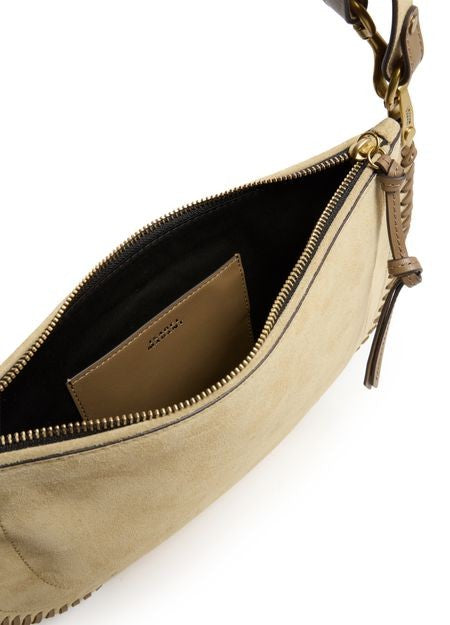 ISABEL MARANT Oskan Soft Zip shoulder bag in suede with braided edges - Image 5