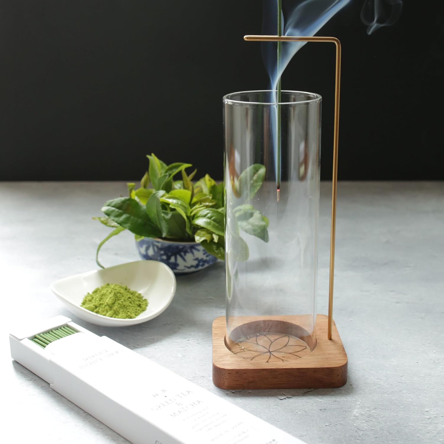 Noguchi Kumataro Tea Garden Incense Incense, Green Tea and Matcha Scent, Approx. 40 Sticks, Sandalwood, Awaji Island, Deodorizing, Ama-Made in Japan, Gift Gift