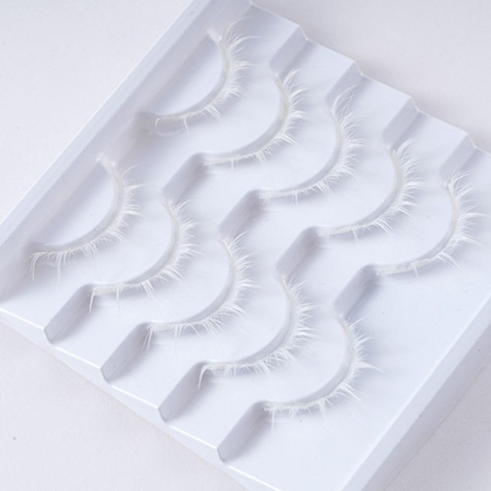 White Anime Eyelashes 3D Hot Pointed 3D Upper Rush Cartoon Cosplay Eyelashes Masquerade for Halloween Party Stage