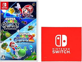 スーパーマリオギャラクシー ＋ スーパーマリオギャラクシー ２ -Switch【Amazon.co.jp限定】特典 Nintendo Switch ロゴデザイン マイクロファイバークロス 同梱