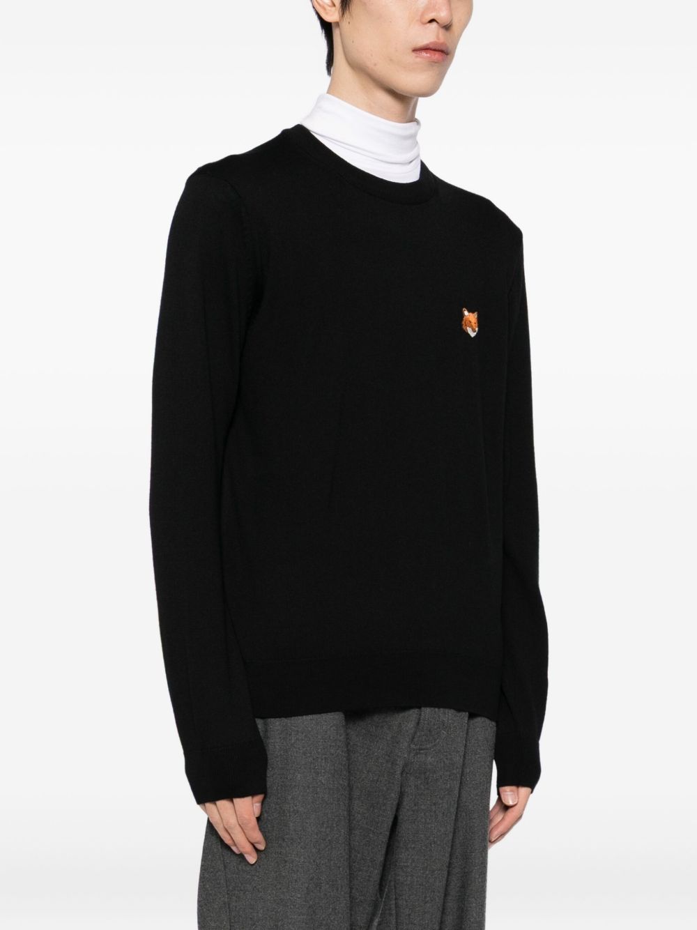 Maison メゾン キツネ フォックス ヘッド ウール クルーネック セーター - Image 5