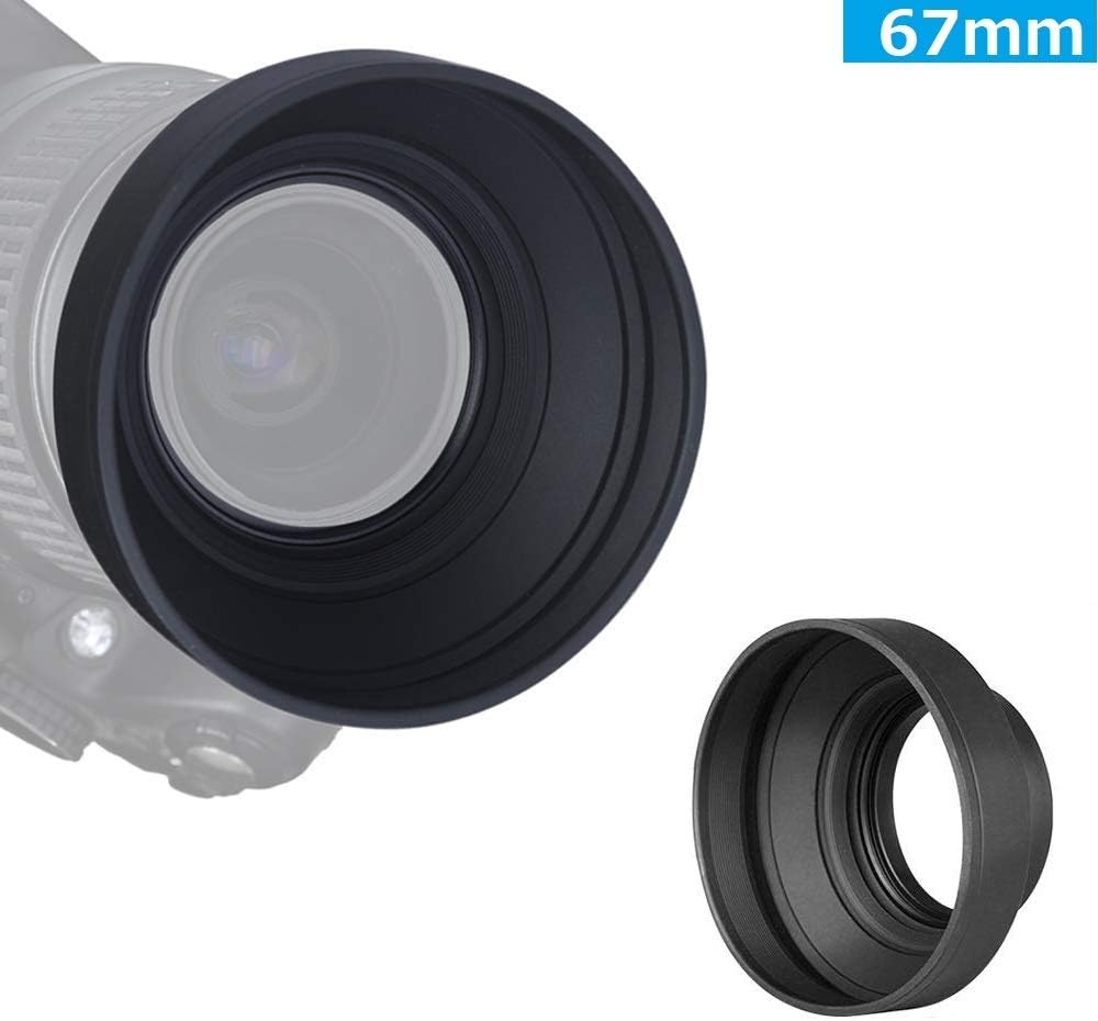 PC Tech Camera Lens Hood Wide Silicone Lens Hood Foldable Front Hood Cover for Nikon Tamron Sigma Sony Nikon Tamron Sigma Sony 67mm