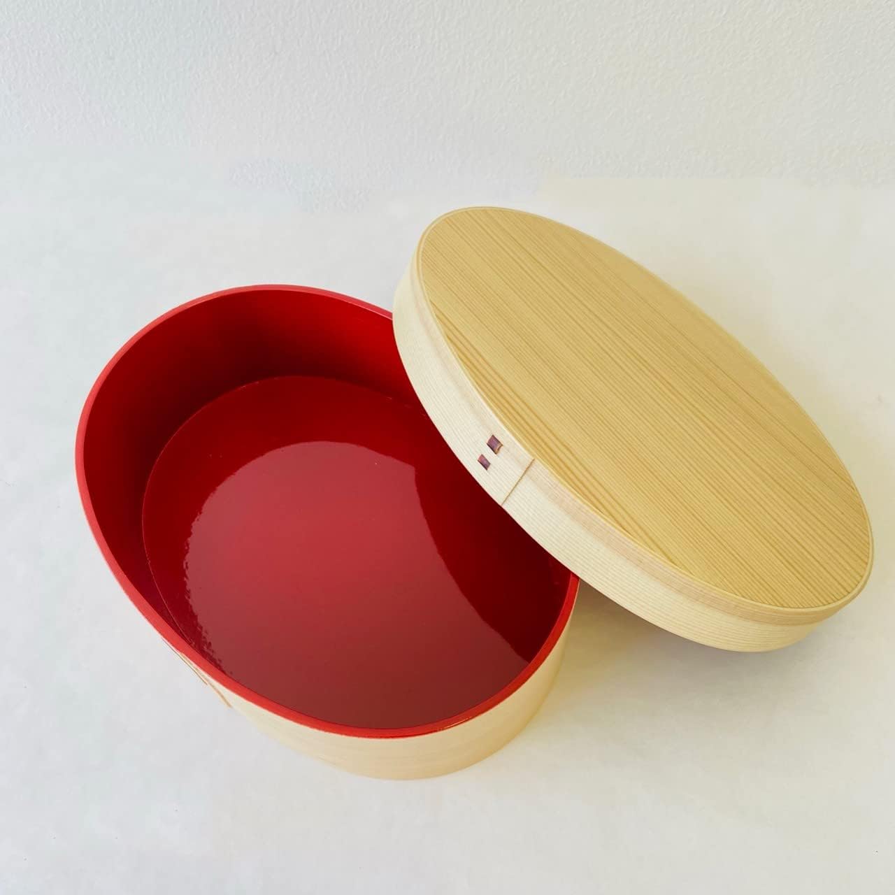 Yamaga Lacquerware Shop Kishu Magewappa Bento Box, Red Bento Box, White Wood, 23.7 fl oz (700 ml), Made in Japan, Kishu Lacquerware, Bento Box, Lunch Box
