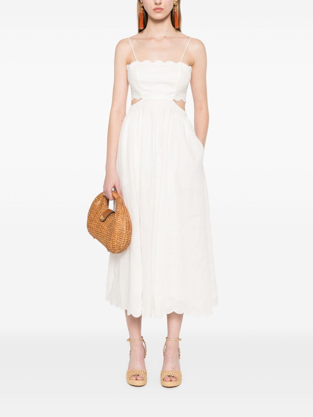 Zimmermann ZIMMERMANN RHIANNON LINEN MIDIドレス - Image 5