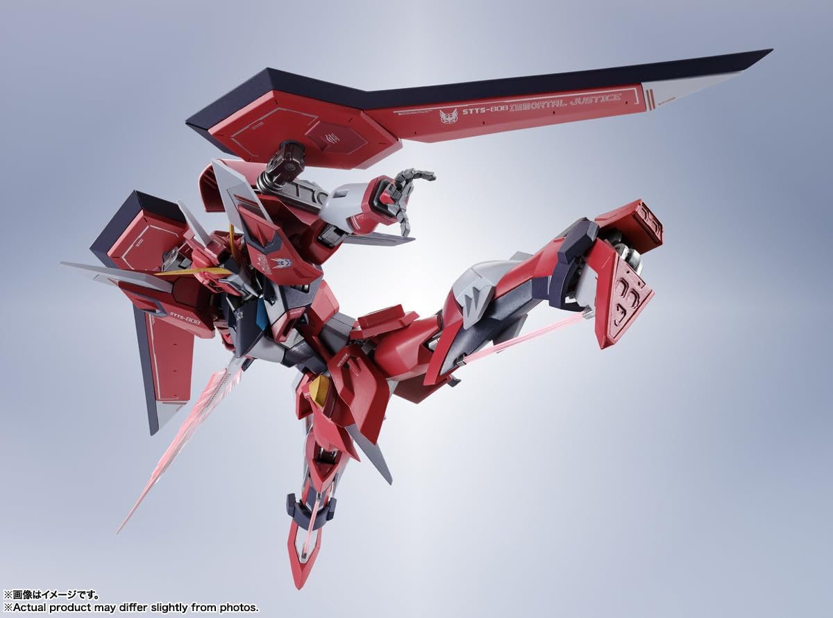 TAMASHII NATIONS Metal Robot Spirits Mobile Suit Gundam SEED FREEDOM Immortal Justice Gundam, Approx. 5.5 inches (140 mm), ABS & PVC & Die-cast, Pre-painted Complete Action Figure