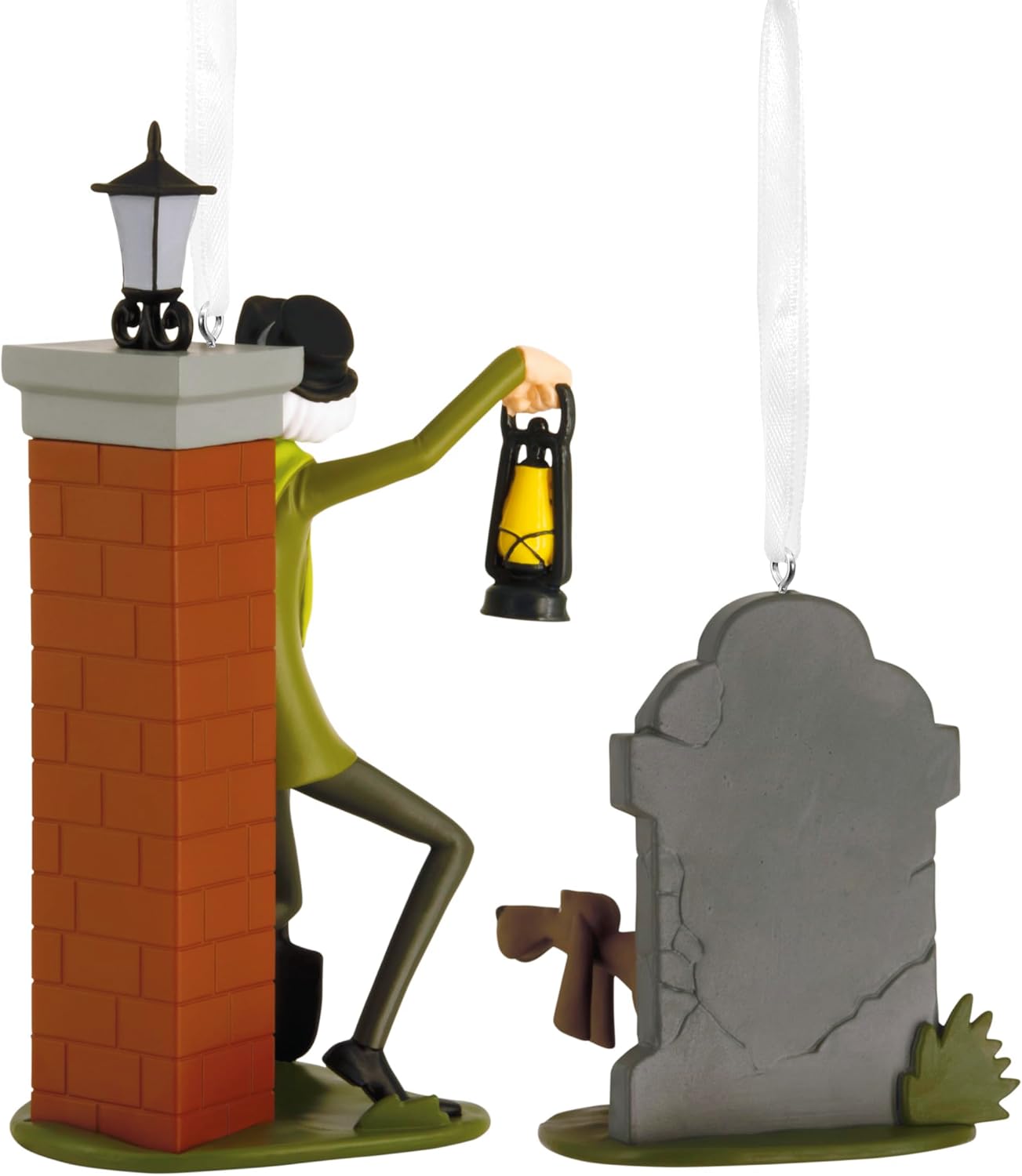 Hallmark Adornos de Navidad, Disney The Haunted Mansion Caretaker y adornos para perros, juego de 2, regalos para fanáticos de Disney