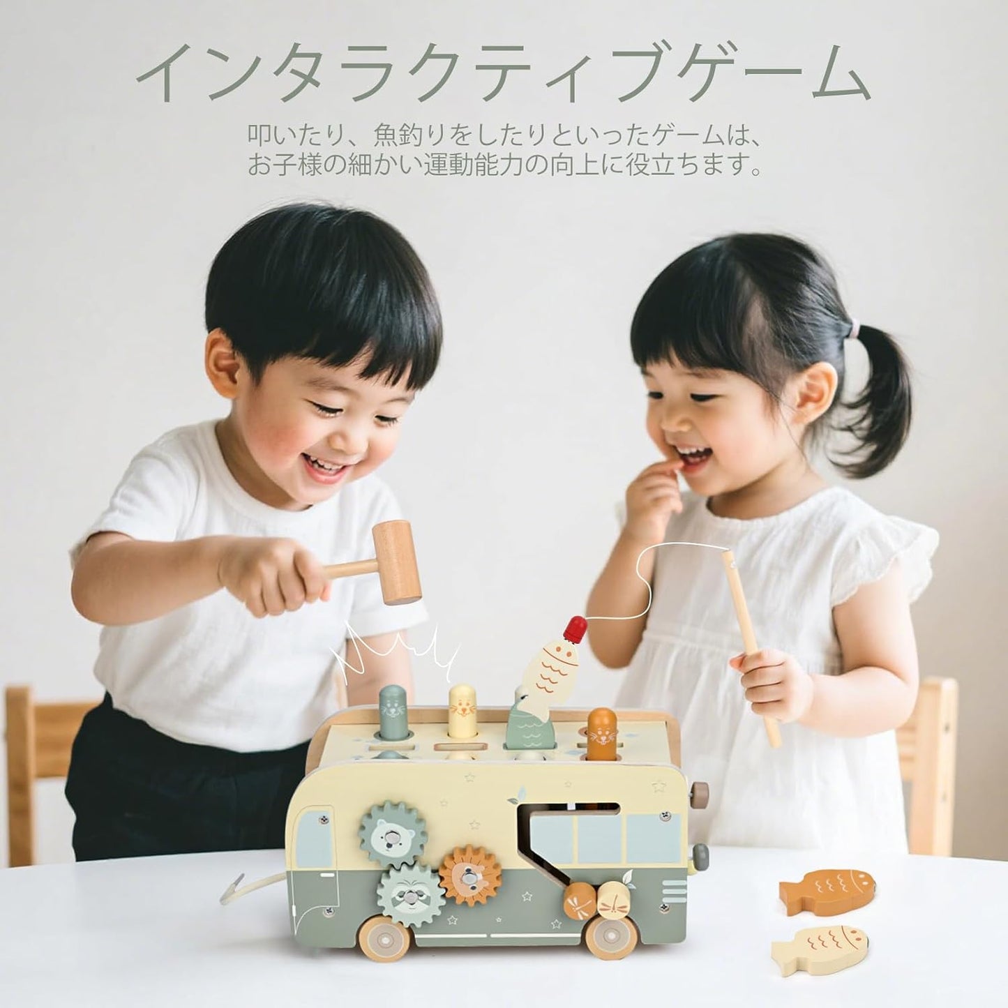 Vanplay Montessori Educational Toy, Boys and Girls, 1, 2, 3 Years Old, Birthday Gift, Hammer Toy, Fingertip Education, Montessori Teaching Tool, Early Development, Fingertip Training, Baby Shower