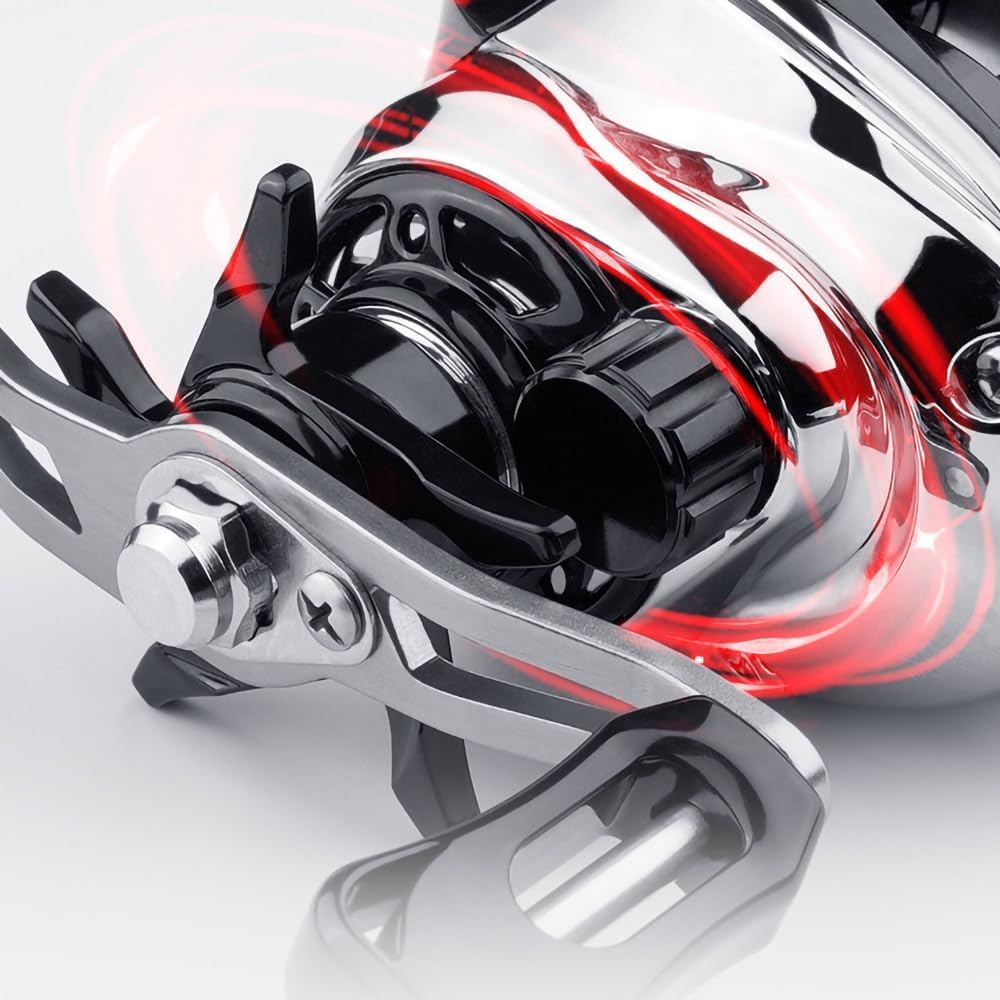 Bait Reel, Casting Reel, Lightweight, For Long Throws, Strong Magnetic Brake, Maximum Drag Force, 17.6 lbs (8 kg), Gear Ratio, 6.3:1, For Lakes, Rivers, Saltwater Fishing, Freshwater Fishing Reel