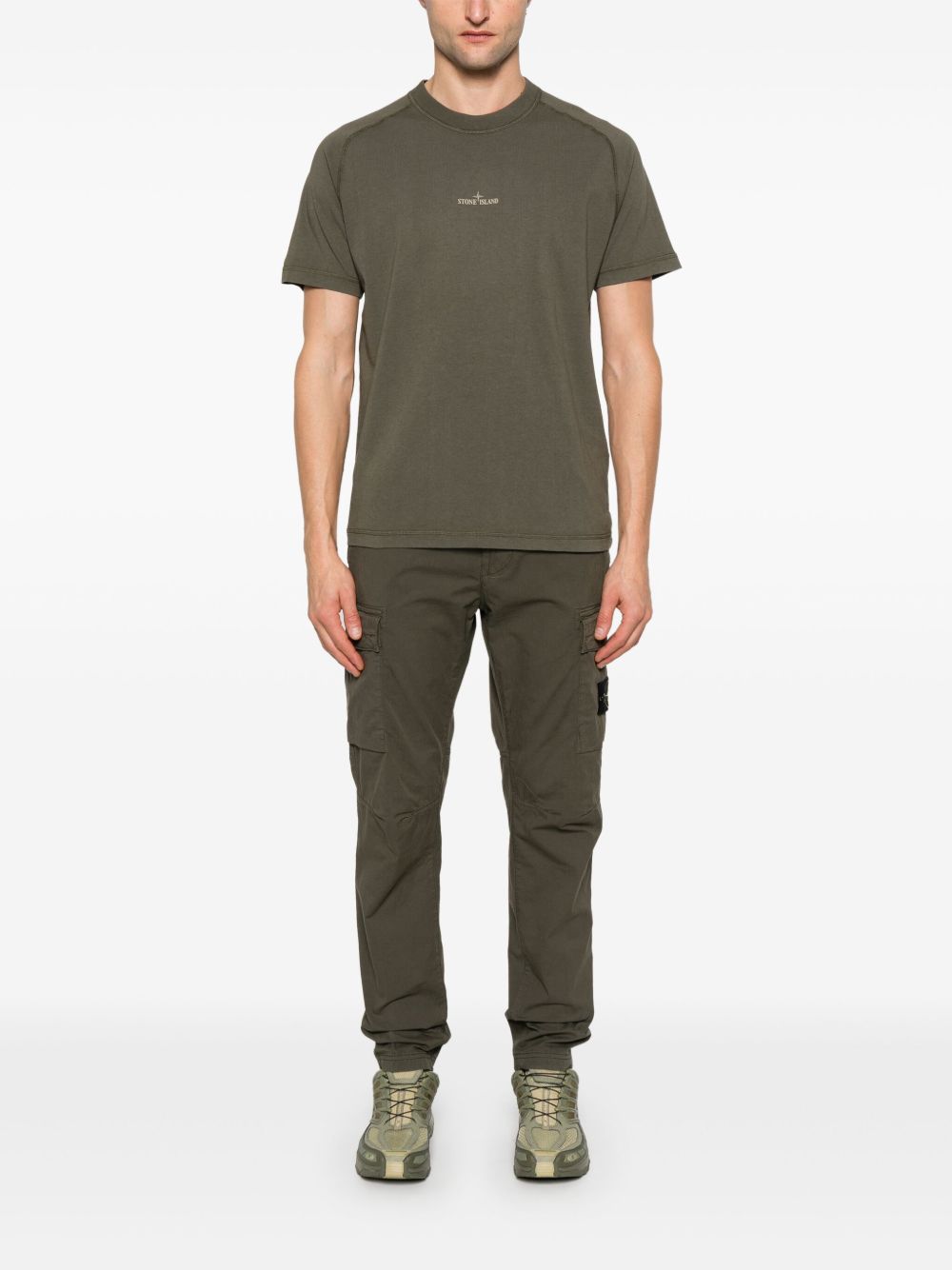 Stone Stone Island Logo Cotton T Shirt - Image 5