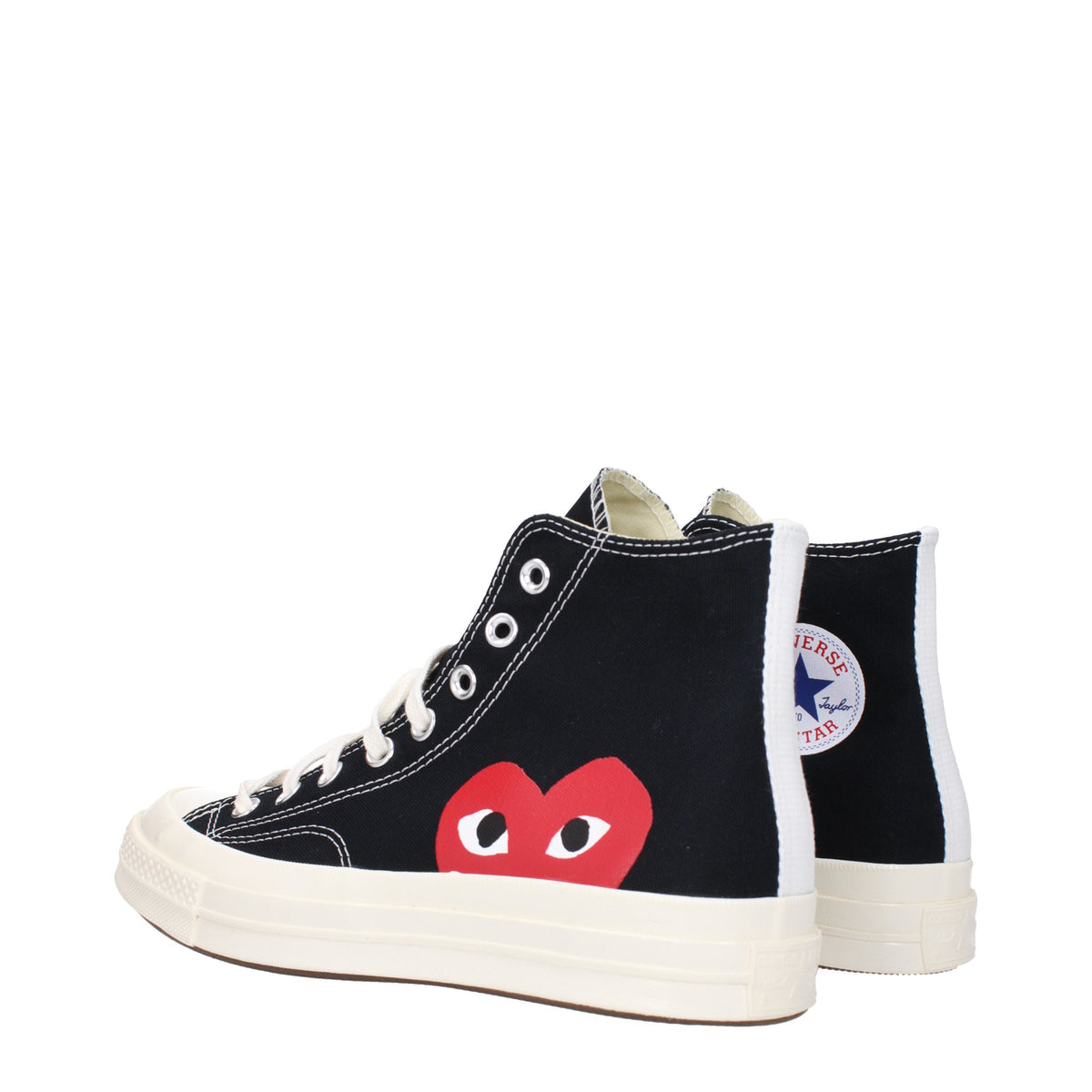Comme Comme DesGarçonMen'S コンバーススニーカーファブリックブラック/レッド - Image 5
