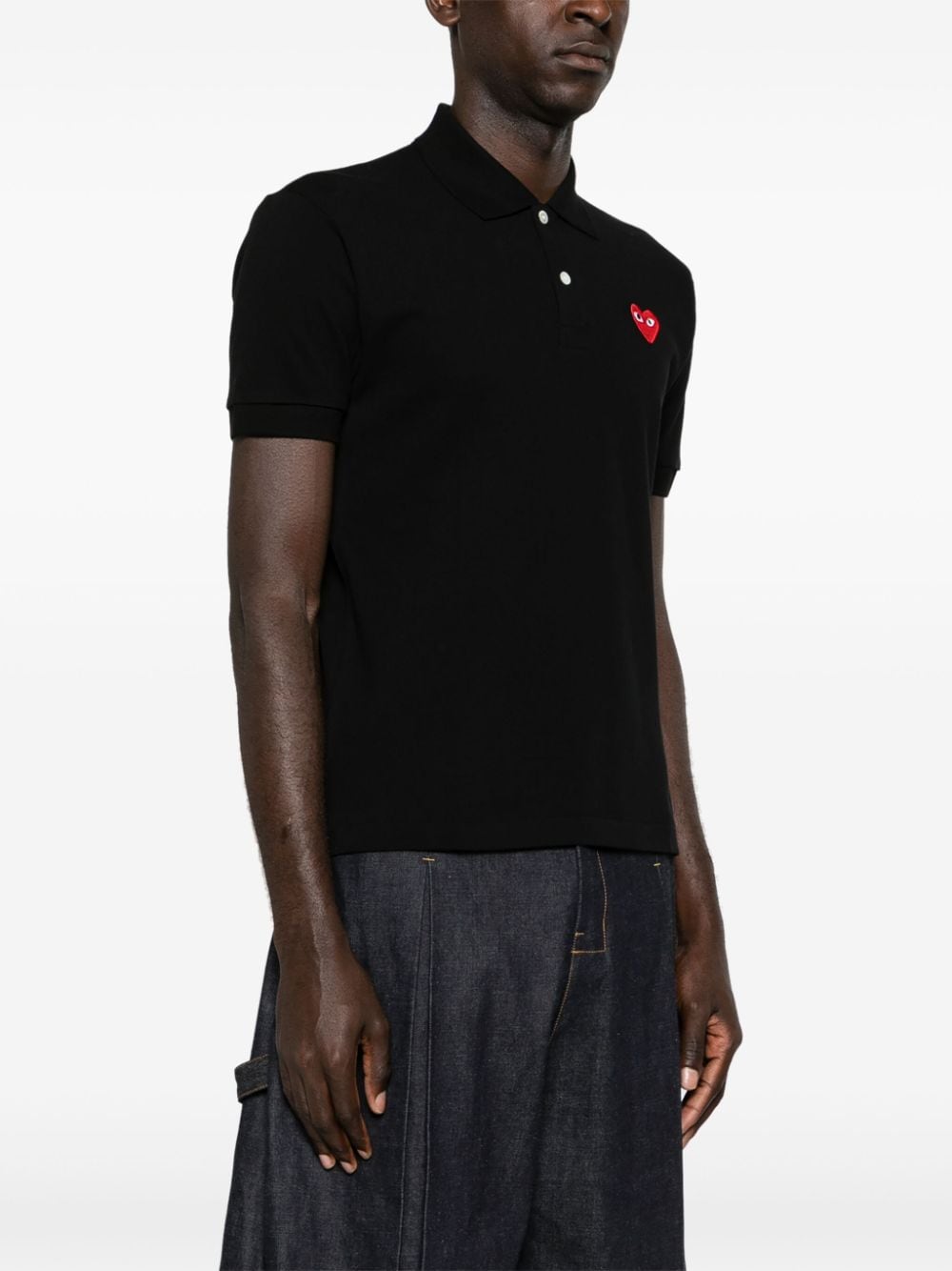 Comme Comme Des Garcons Red Heart Cotton PLOシャツ - Image 5