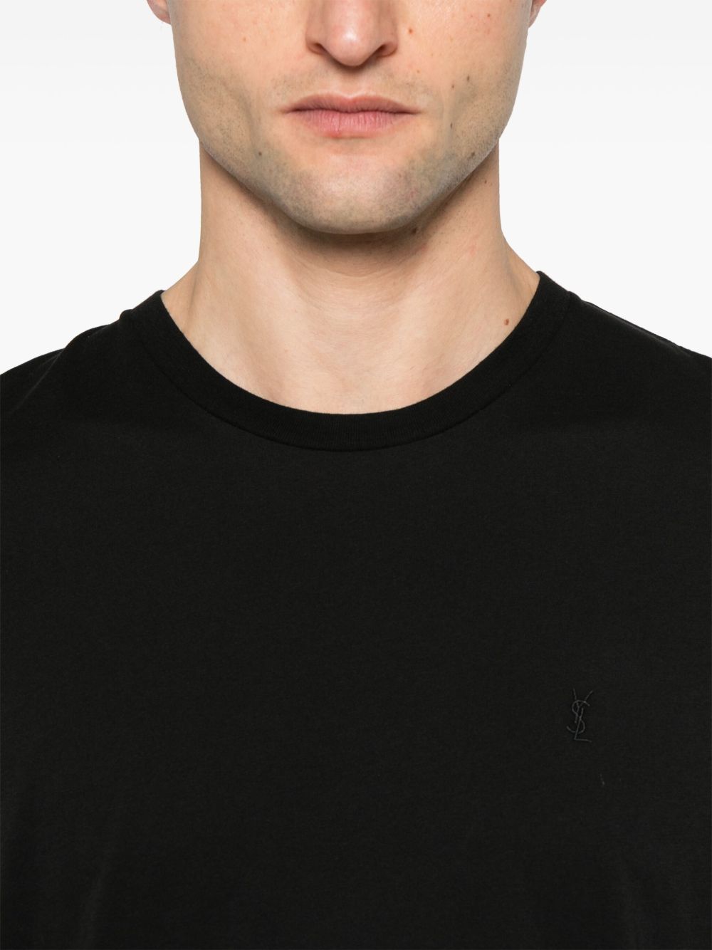 Saint セントローランロゴコットンTシャツ - Image 5