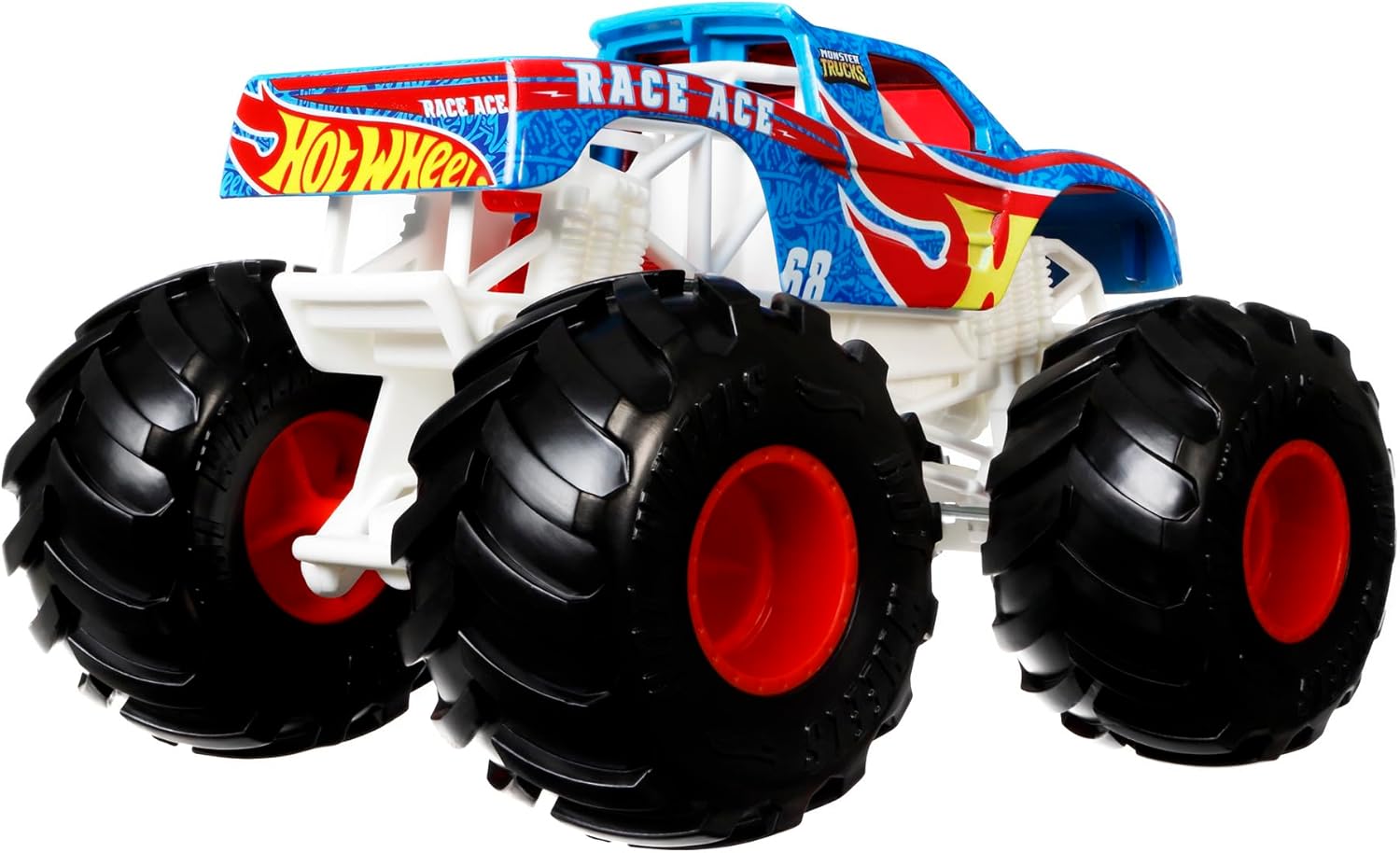 Hot Wheels Big Size Monster Truck Race Ace Mini Car 1:24 Toy Vehicle, Ages 3 and Up GTJ37