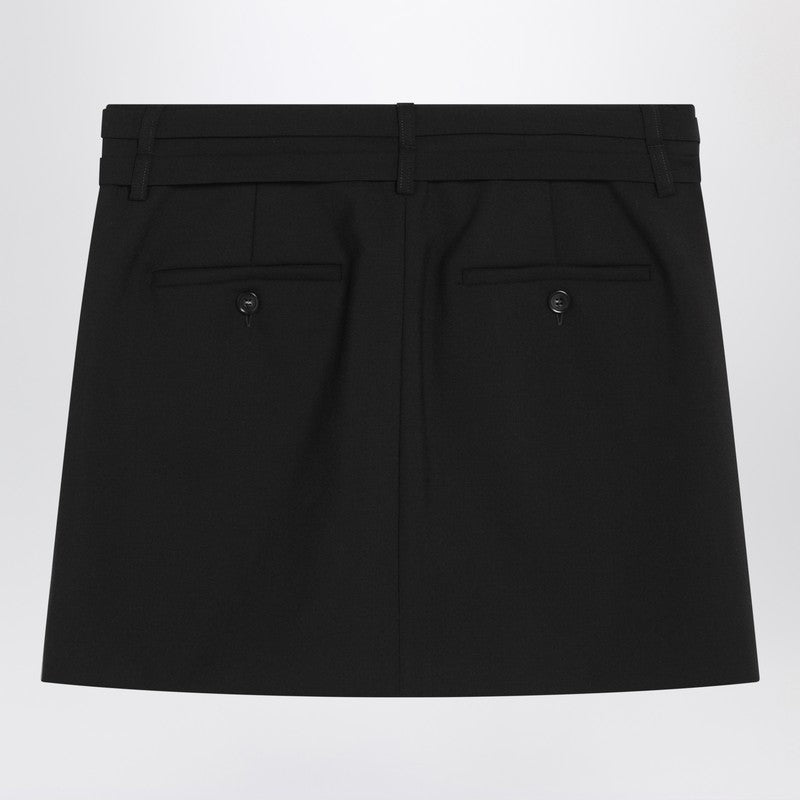 Sportmax ウールのSportMaxブラックミニスカート - Image 5