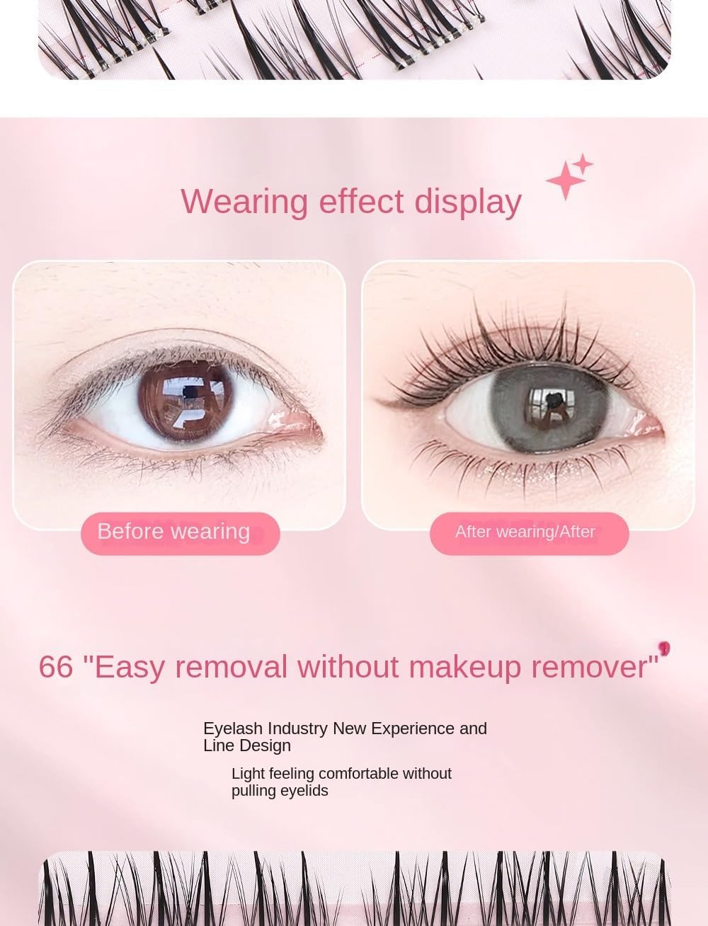 Reusable Glue Free False Eyelashes 5D Trilogy Sunflower Small Firefly Eyelashes Makeup DIY Adhesive Makeup Tools