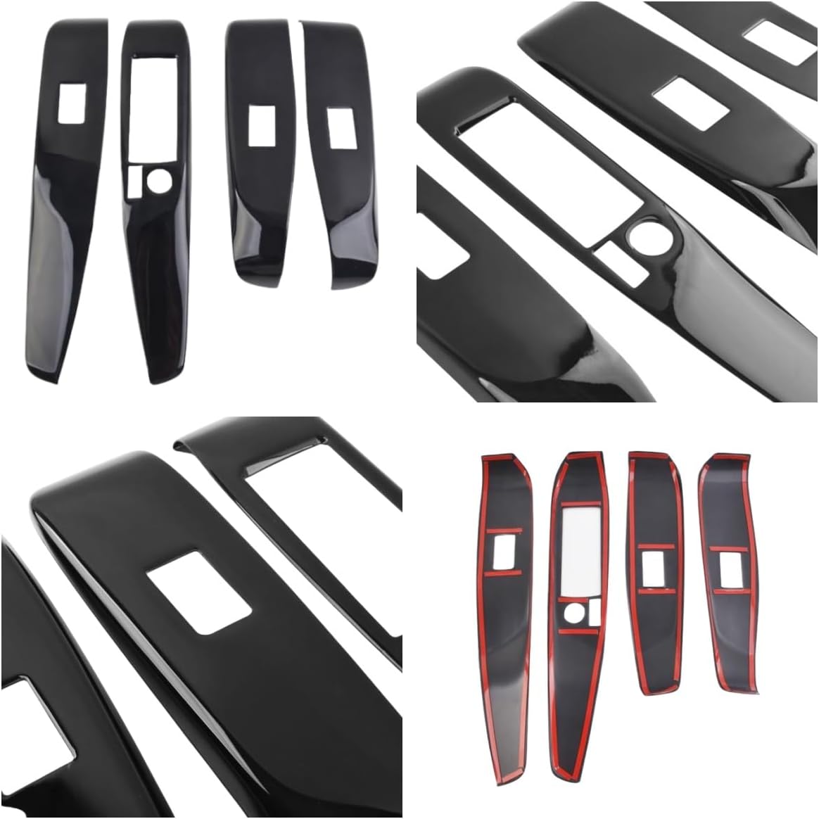For Camry 10th XV7# 2017-2024 Steering Button Panel 3P Door Power Window Button Cover 4P Center Shift Cover 1P Shift Knob Cover Steering Wheel Panel 1P For Toyota Vehicles Only 9pcs Set (For