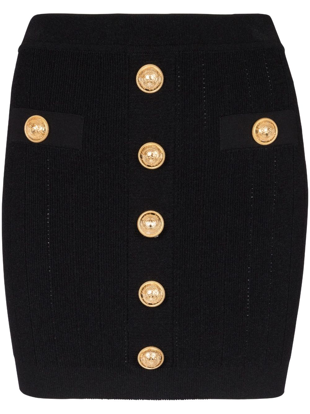 Balmain バルメインハイウエストボタン付きミニスカート - Image 5