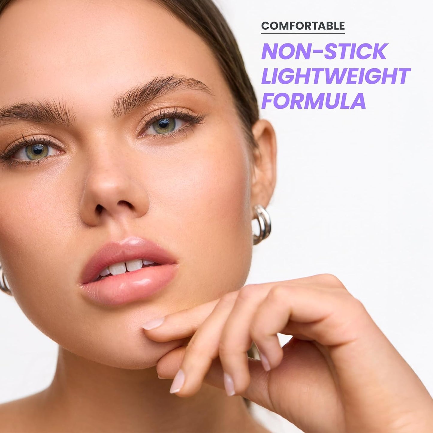 Brillo labial Wonderskin Blading Top Gloss, brillo labial de purpurina transparente, maquillaje labial hidratante y de alto brillo (brillo transparente)