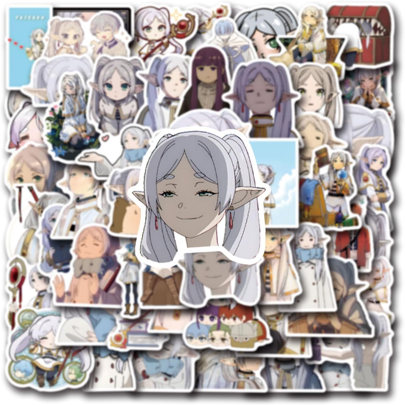 110 pieces Funeral Freeren Himmel Fern Stark Stickers Set, Anime, Cartoon Stickers, Cute, Notebook Stickers, Children's Stickers, Waterproof PVC Stickers, Character Goods, Surroundings, Popular