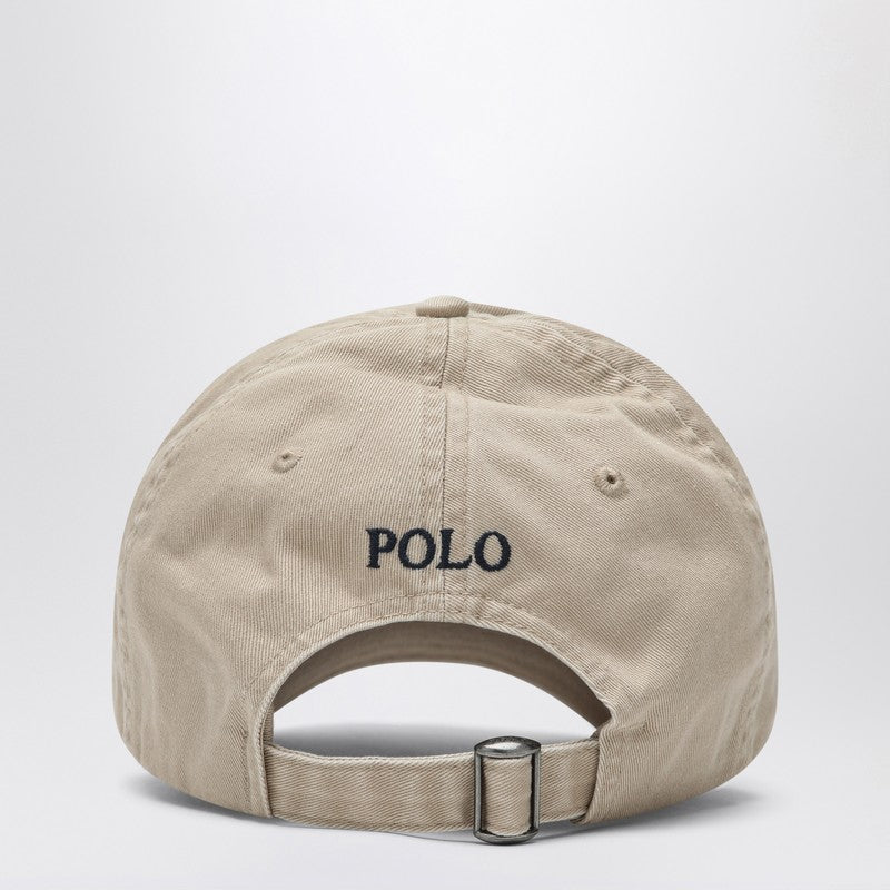 Polo ポロ ラルフローレン ロゴ付きベージュ ベースボール キャップ - Image 5
