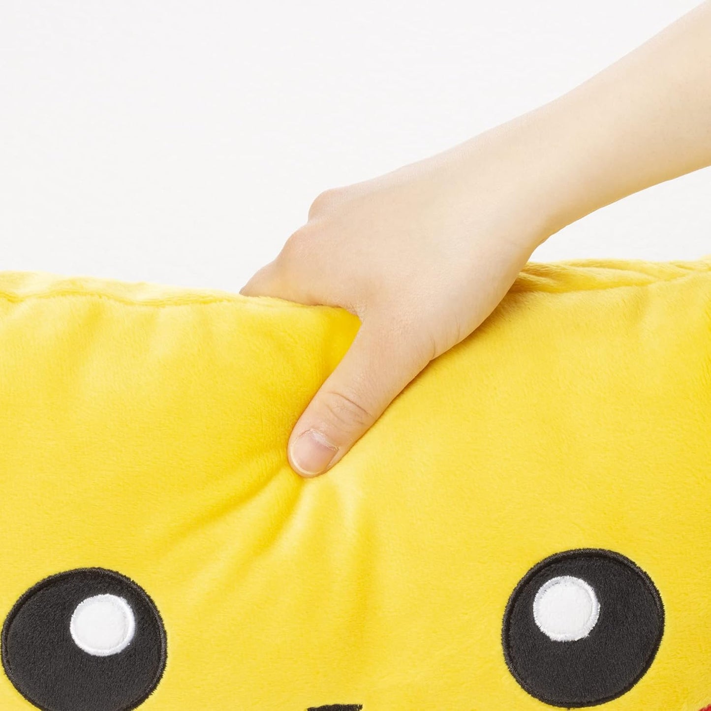 MORIPiLO Pokemon Pikachu Face Die-Cut Pillow, Small Size, Skin Friendly Micro Fabric, Goods, Plush Nap Pillow, 11.0 x 15.4 x 3.9 inches (28 x 39 x 10 cm), Yellow, Character Pillow Morisita