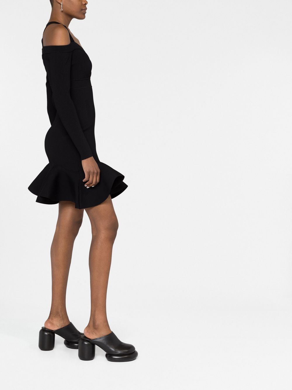 Alexander McQueen アレクサンダーMCクイーンオフショルダーミニドレス - Image 5