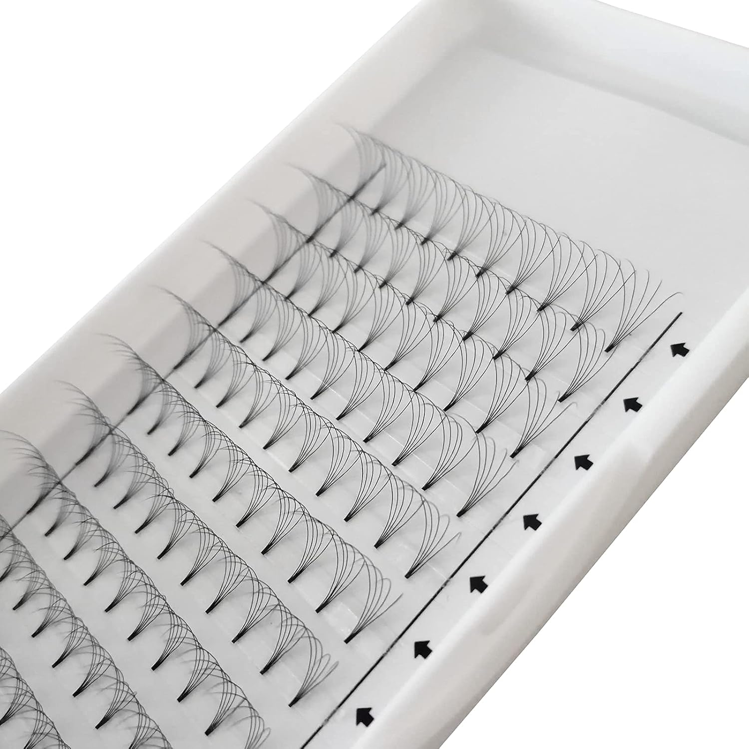 Eyelash Extensions, 3 Boxes, 5D Volume Eyelashes, C D Curl, Thickness 0.03 inches (0.07 mm), 12 Rows, 5 Bundles, Matsueku False Eyelashes, Natural, Popular, 3 Trays Short Stem 5D Eyelashes Extension