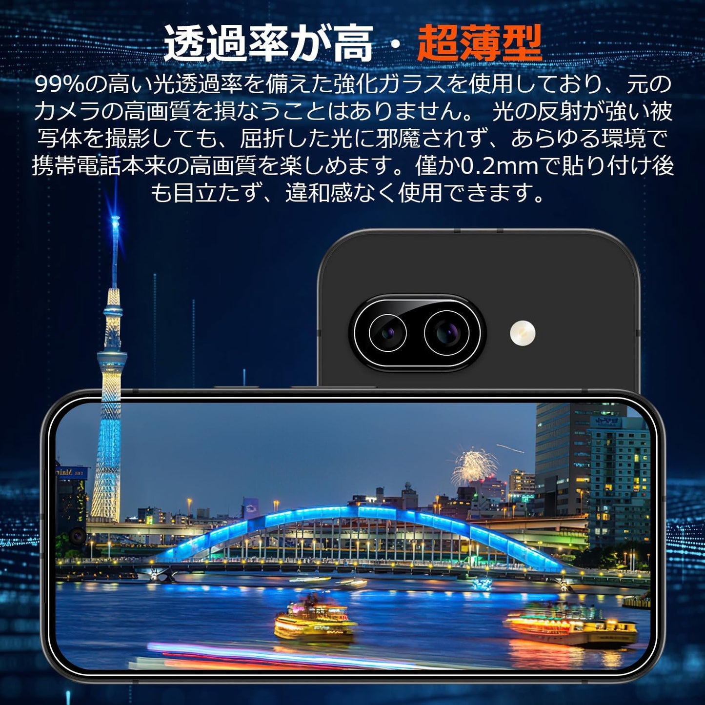 Google Pixel 9a Lens Film, Google Pixel 9a Camera Film (Set of 2), Made of Asahi Glass Material, Shockproof, 9H Hardness, Anti-Fingerprint, Full Protection, Easy Installation, Google Pixel 9a Camera