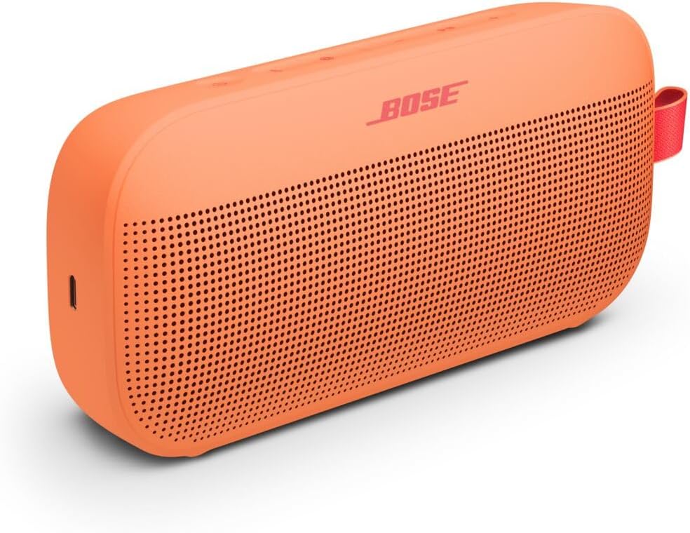 Bose SoundLink Flex Portable Speaker LE (2nd Gen) Wireless Bluetooth Mini Portable Speaker with Hi-Fi Audio, Up to 12 Hours Playtime, Waterproof and Dustproof, Sunset Peach